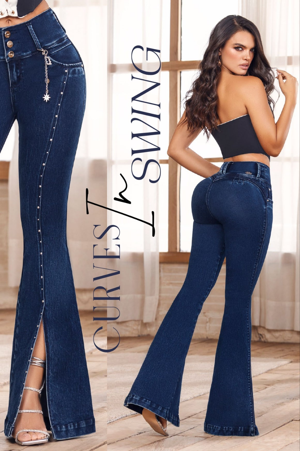 Bubble 100% Authentic Colombian FLARED Push Up Jeans